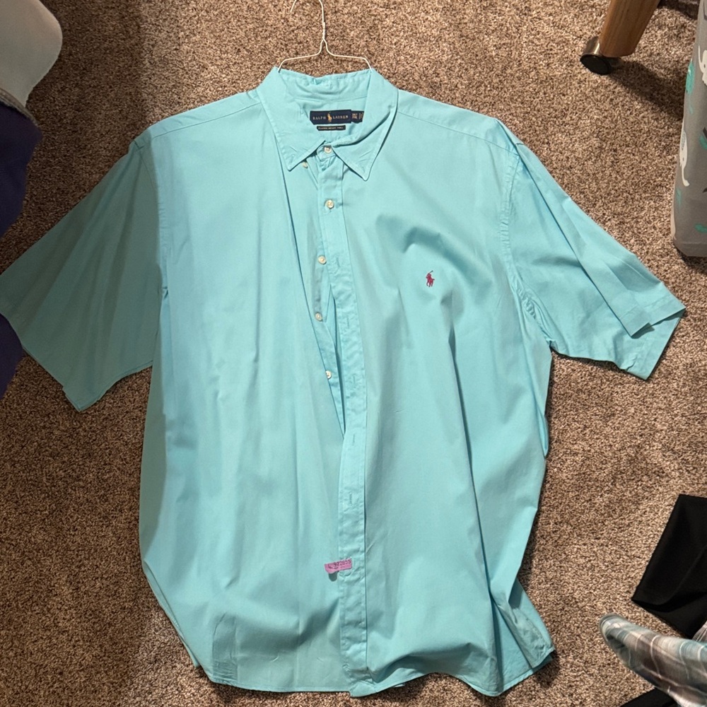 Polo Teal Button down